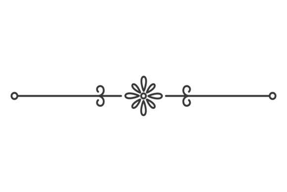 Download Floral Elegant Divider. Retro Black Line - Retro Collection