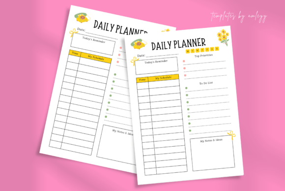 Download Retro Aesthetic Daily Planner Template - Retro Collection