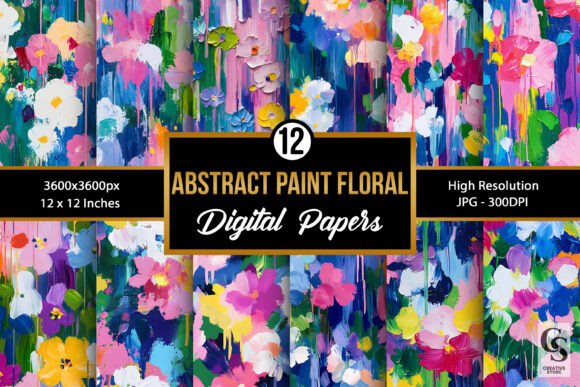 Download Abstract Colorful Painted Flowers Papers - Premium Resources