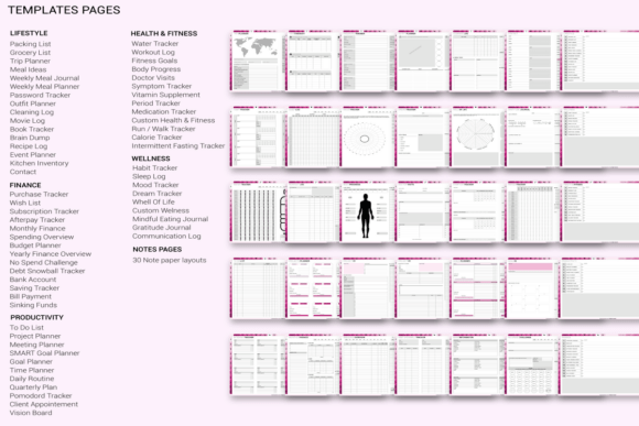 Download Ultimate Digital Planner 2025-2026-2027 Pink - Premium Resources