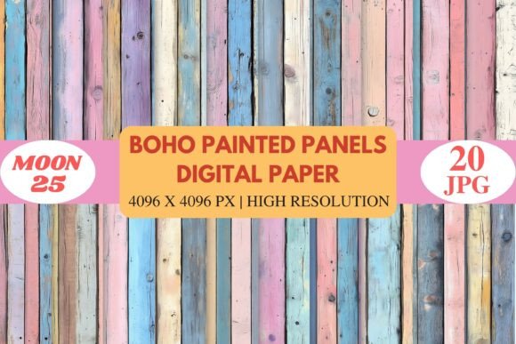 Download Boho Pastel Painted Wood Papers - Premium Bundle