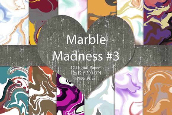 Download Beautiful Hand Painted Marble Papers - Premium Resources