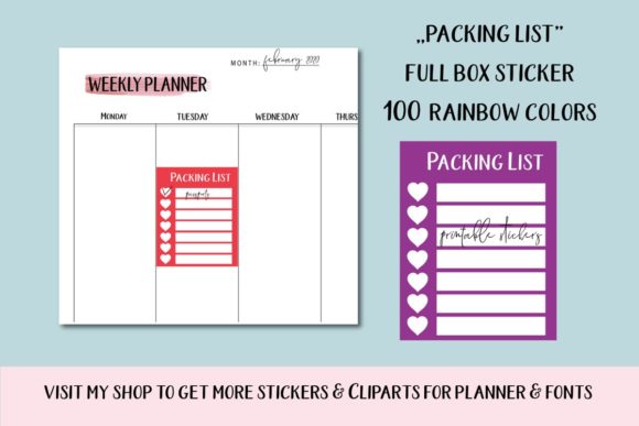 Download Packing List, Box Weekly Habit Tracker - Packing list Collection