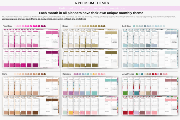 Download Digital Planner Rainb 2025 2026 2027 &amp;Undated - Premium Resources