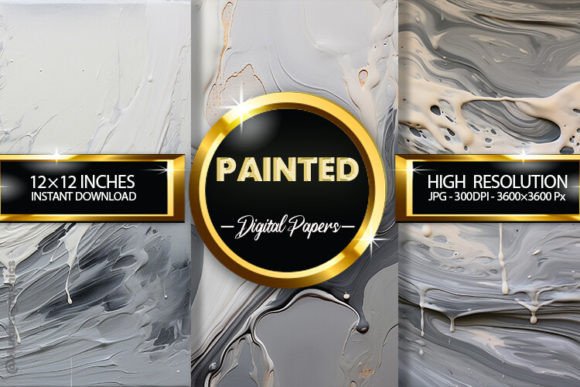 Download Painted Digital Papers - Premium Bundle