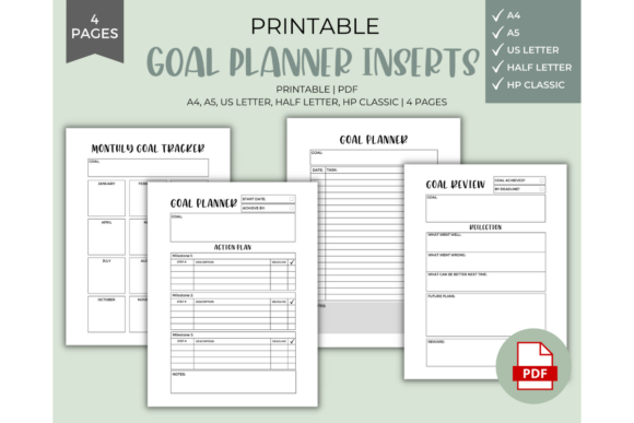 Download Goals Planner Inserts Printable - Planner inserts printable Collection